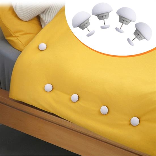 4 Adet Mantar Yorgan Kılıfı Ve Çarşaf Tutucu Sabitleyici Yastık Nevresim Örtü Düzenleyici - Indirimsepeti