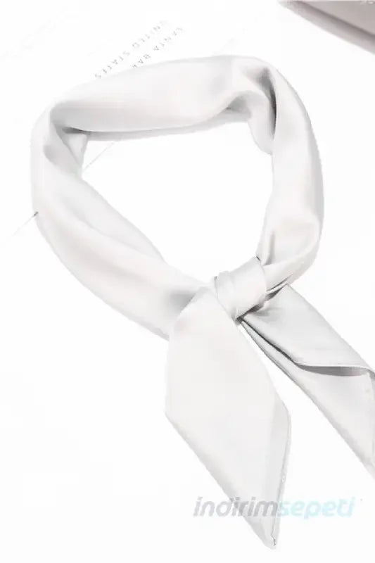 Saten Beyaz Fular Bandana Saten Anma Etkinlik Kutlama - Indirimsepeti