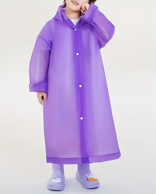 Yağmurluk Çocuk Su Rüzgar Geçirmez Yağmurluk Mor