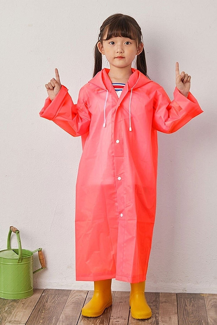 Yağmurluk Çocuk Su Rüzgar Geçirmez Yağmurluk Turuncu