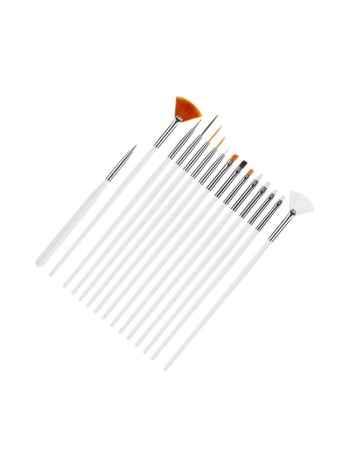 Fırça Seti 16’lı Beyaz & Mavi Saplı Çok Amaçlı Sanatsal ve Nail Art sanat ve güzellik amaçlı çok yönlü fırçalar