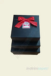 Karton Kutu Şeker Çikolata Hediye kutusu Takı Aksesuar Saklama Kutu iç içe 3 Farkı Boy - Siyah