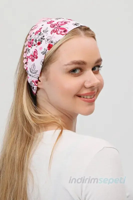 Lastikli Makyaj Yıkama Saç Bandı Çiçek ve Danteli Gezi Kozmetik Duş Yoga Spor Saç Aksesuar - Indirimsepeti