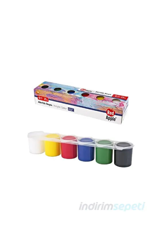 Red Apple 6'Lı Akrilik Boya 6 x 25 ml - Indirimsepeti