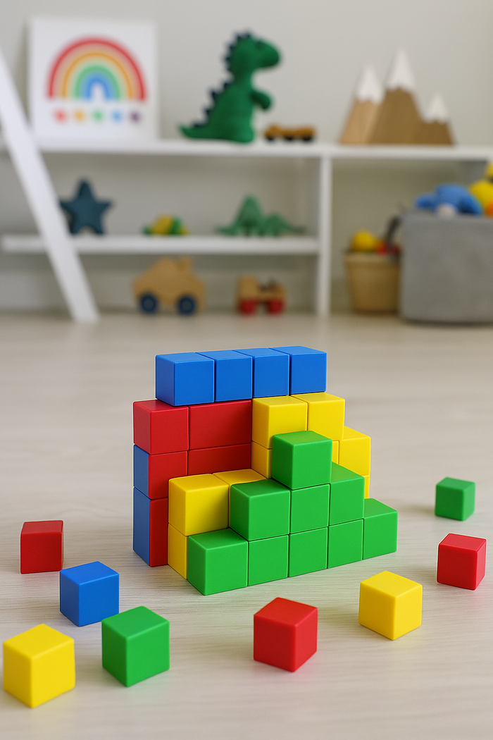 Yıldızlar 126 Parça Renkli Birim Küpleri – Eğitici Matematik ve Hacim Öğrenme Seti (+3 Yaş)