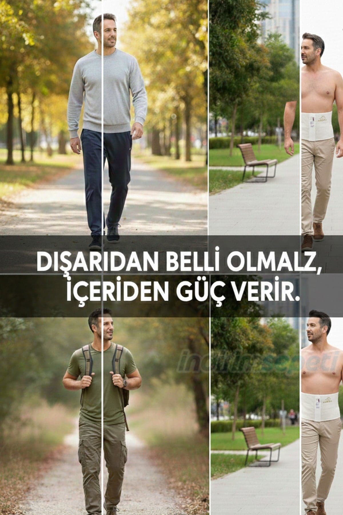 Cırtlı Yün Kroşe Bel Korsesi –Yaz ve Kışlık Ayarlanabilir Karın Toparlayıcı - Küçük Görsel 4