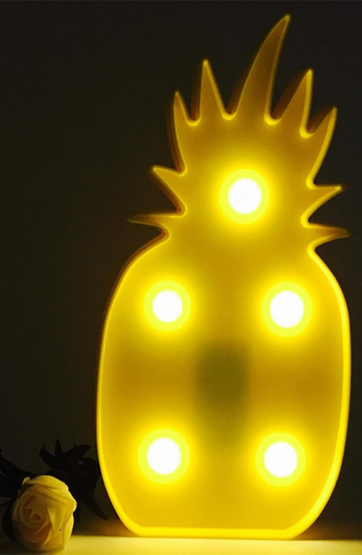 TrdStore® Ananas Şeklinde Ledli Dekoratif Eğlenceli Çocuk Gece Lambası