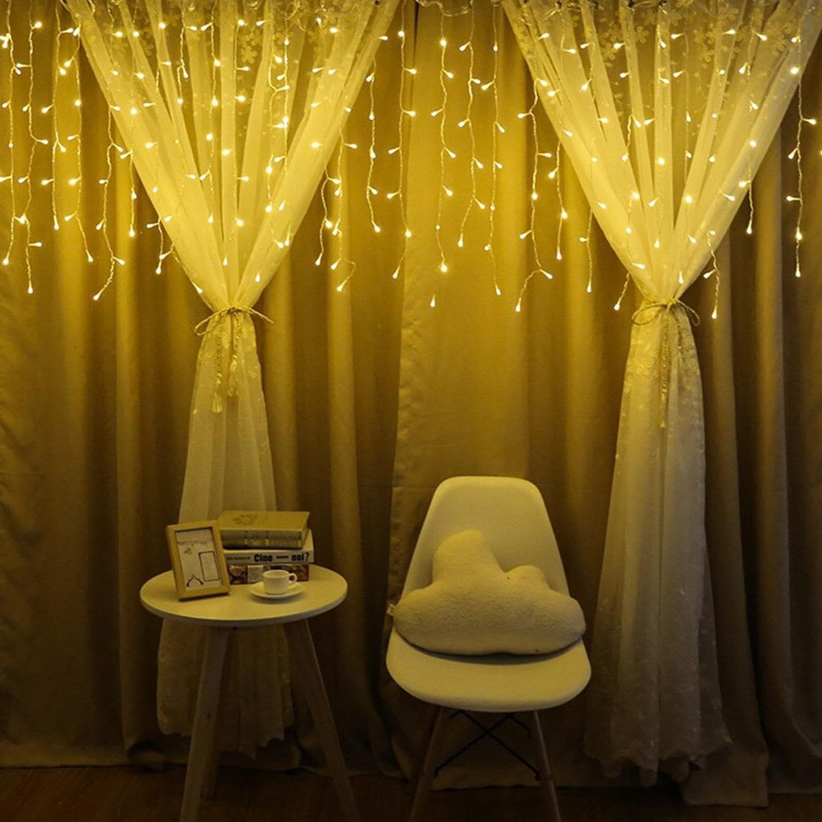 TrdStore® 8 Fonksiyonlu 16 Saçaklı Perde Led 3 x 1 (Günışığı)