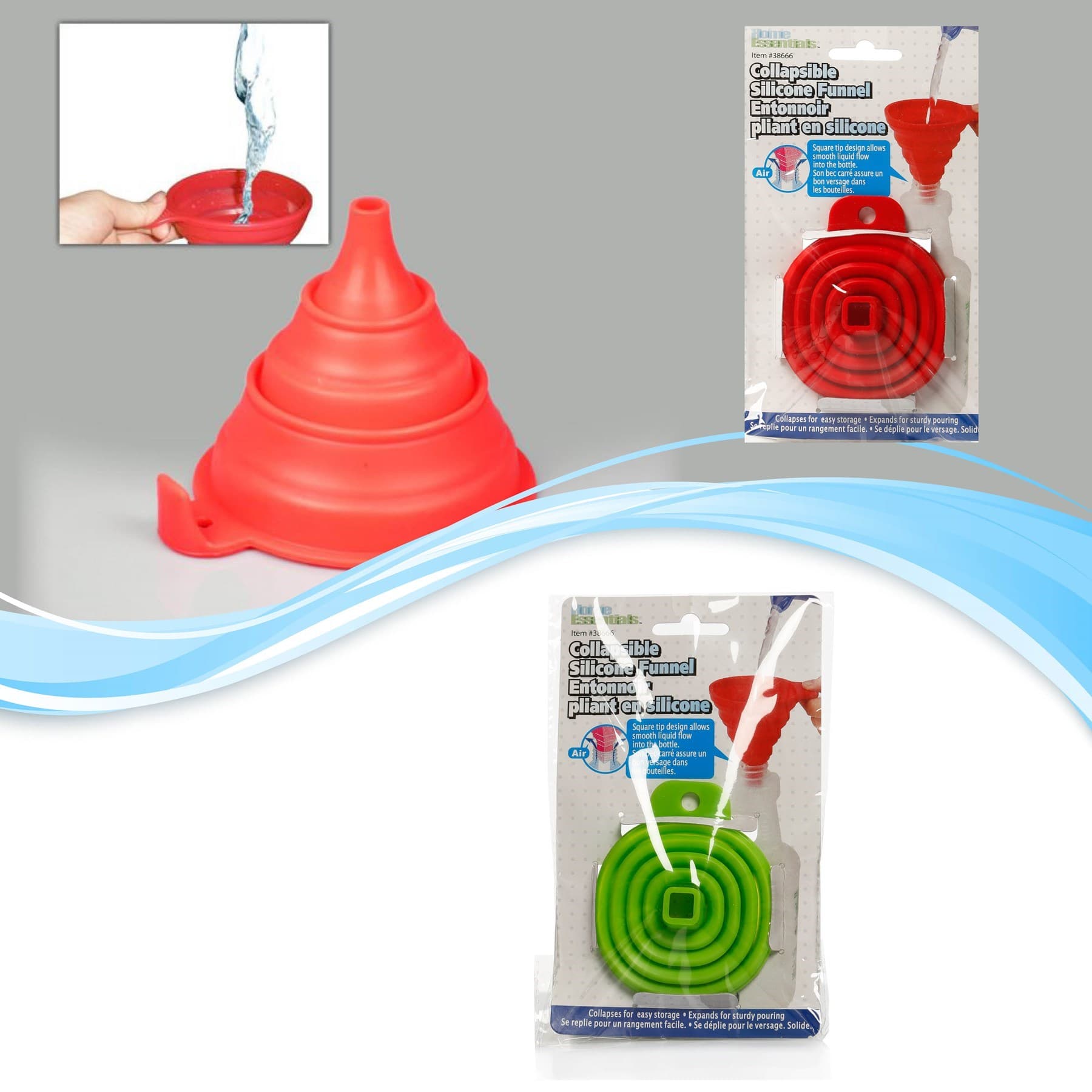 TrdStore® Silicone Folding Funnel Katlanır Huni - Görsel 2