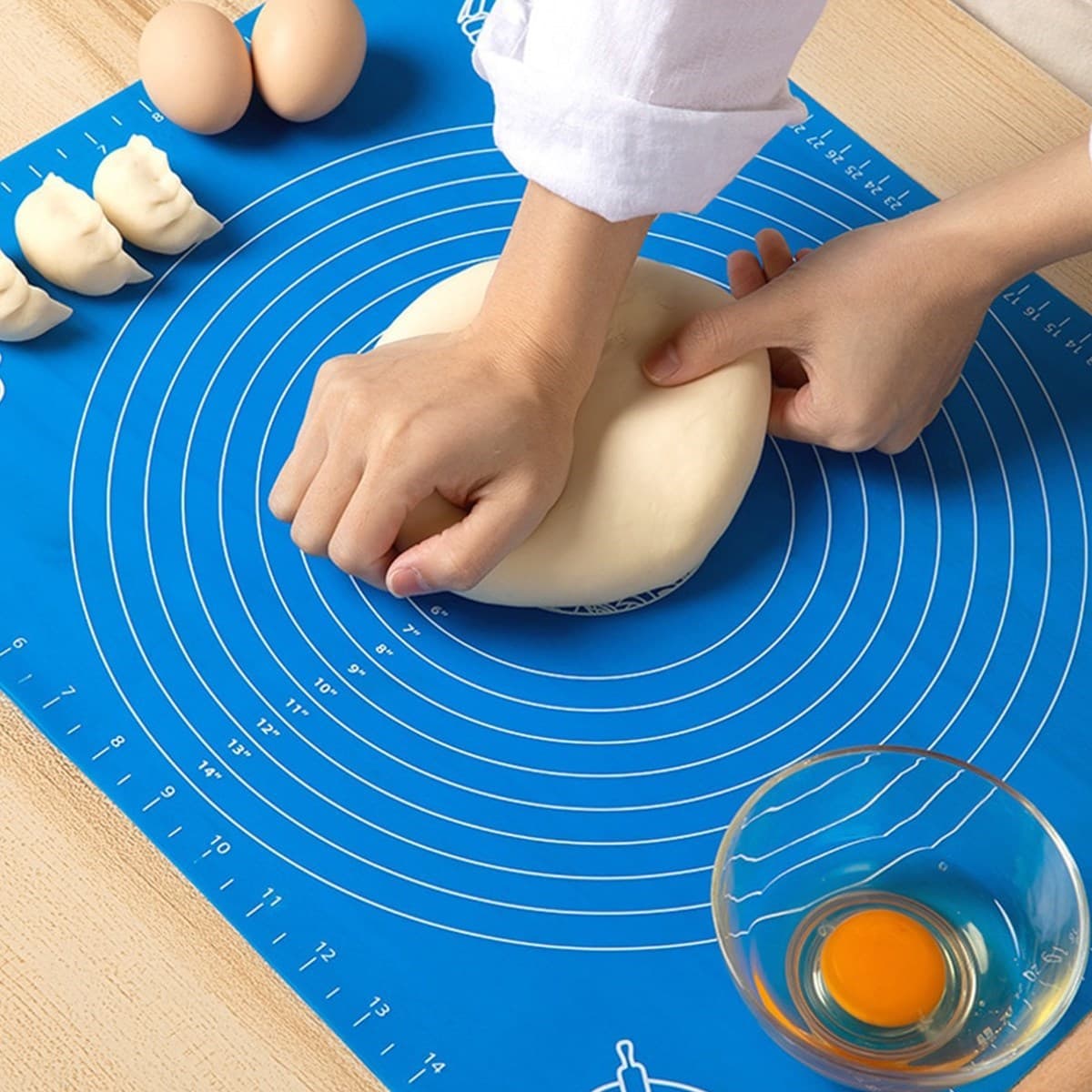 30 40 cm Hamur Matı Silikon Ölçekli Kullanımı Kolay Hamur Açma Matı