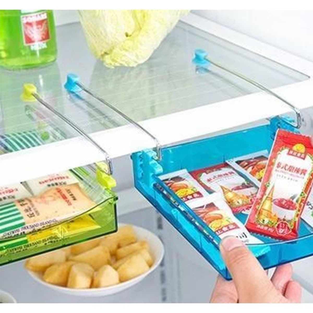 TrdStore® Dekoratif Çok Amaçlı Raf Buzdolabı Masa Altı Portatif Mutfak Rafı - Görsel 2
