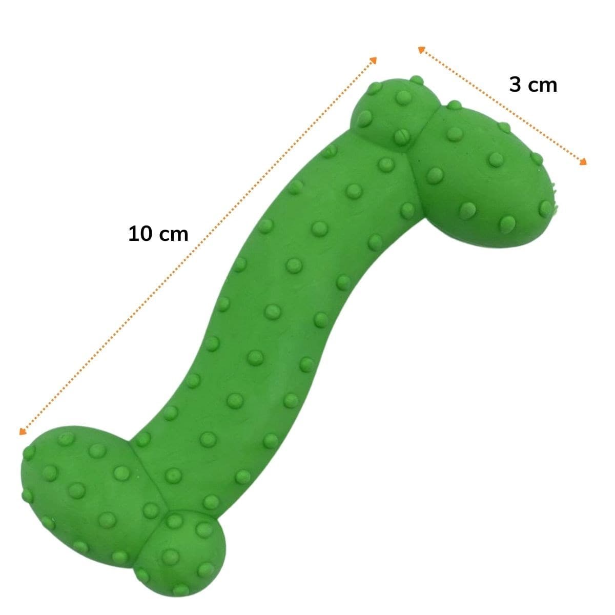 Tiny Kemik Oyuncağı Tırtıklı Yüzey Küçük Kemik Plastik Köpek Oyuncağı - Görsel 2