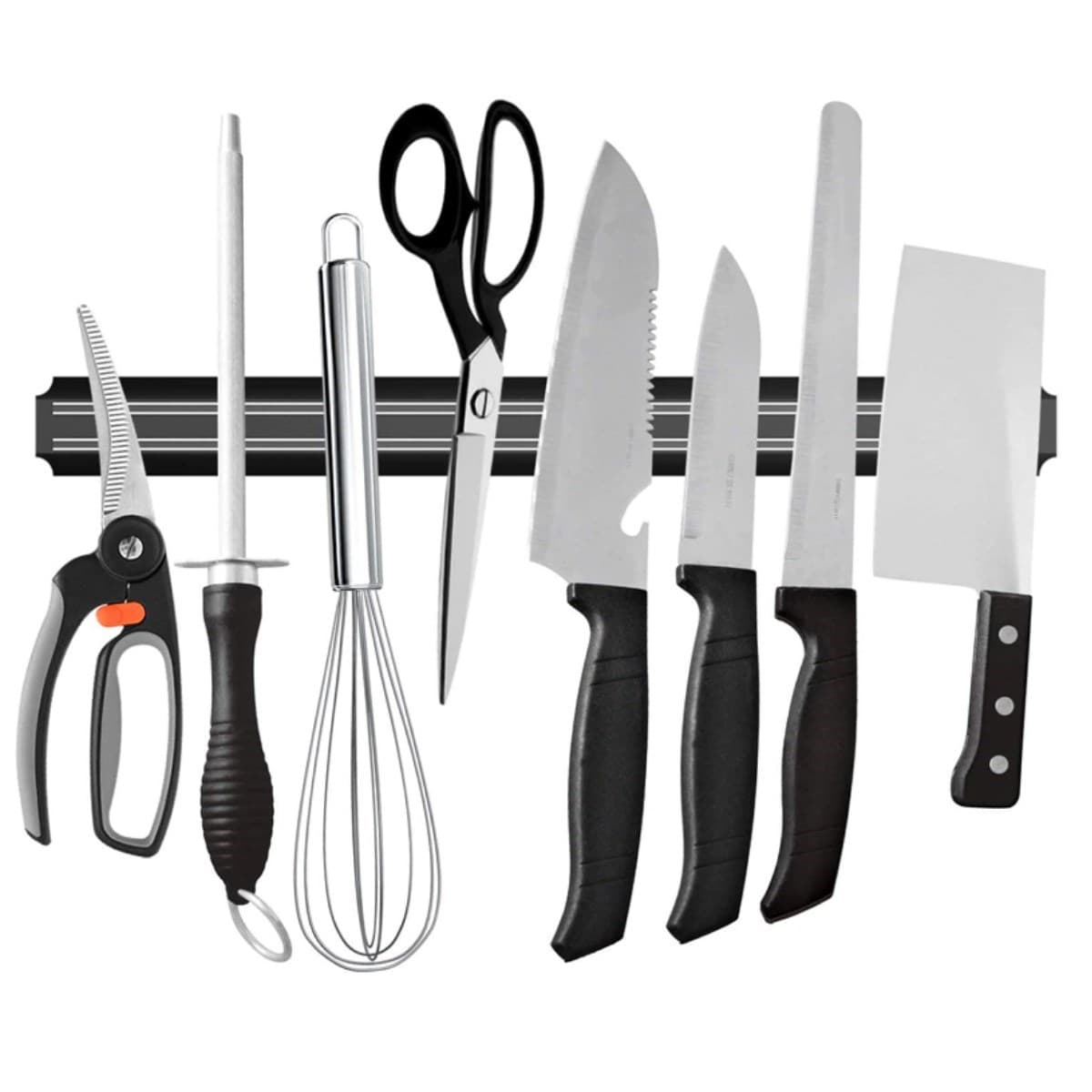 TrdStore® Mıknatıslı Paslanmaz Duvar Bıçak Askısı Standı 55 Cm Aparat
