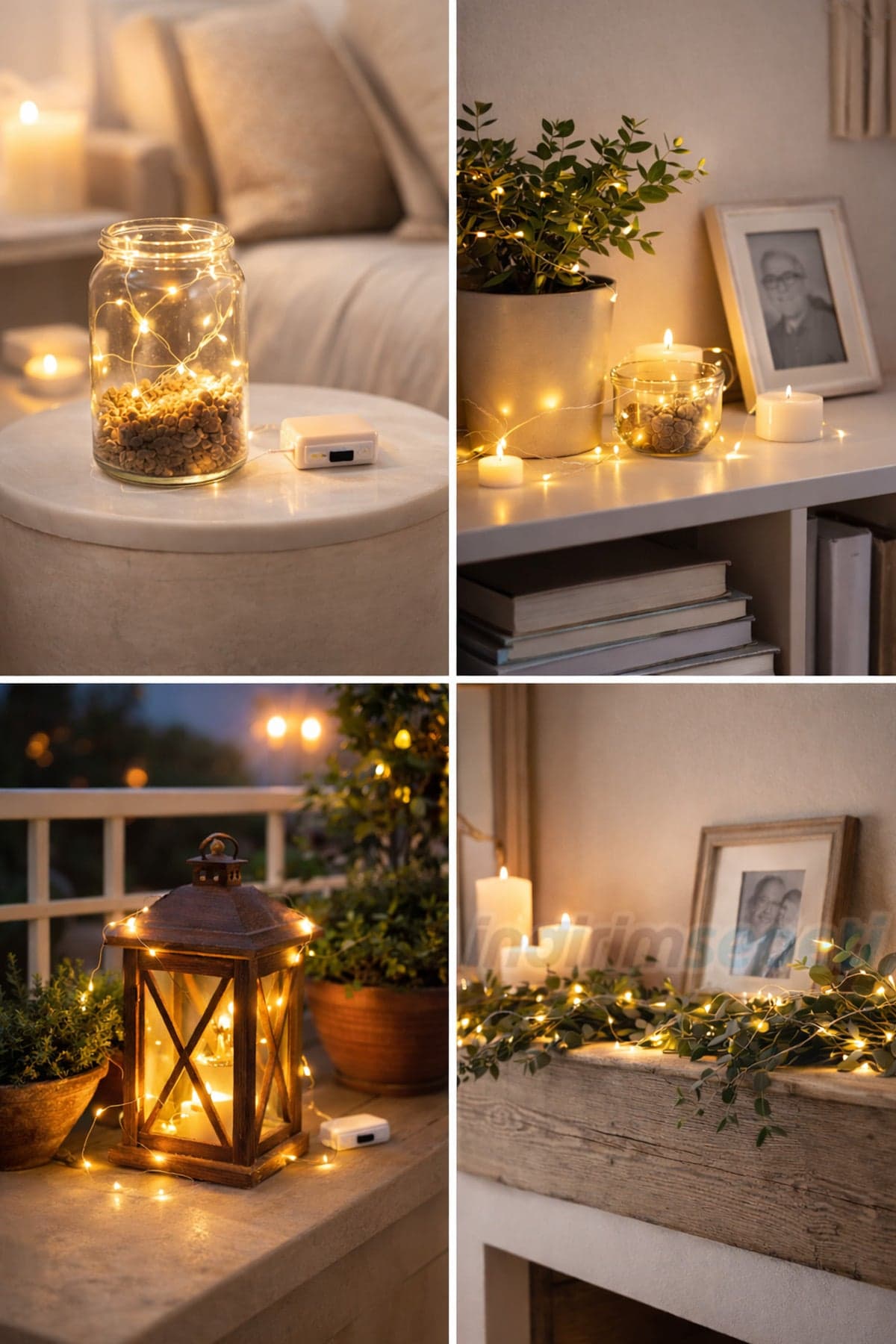 1 Metre 3 Modlu Pilli Peri Led Sıcak Sarı Işık Dekoratif Aydınlatma - Detay