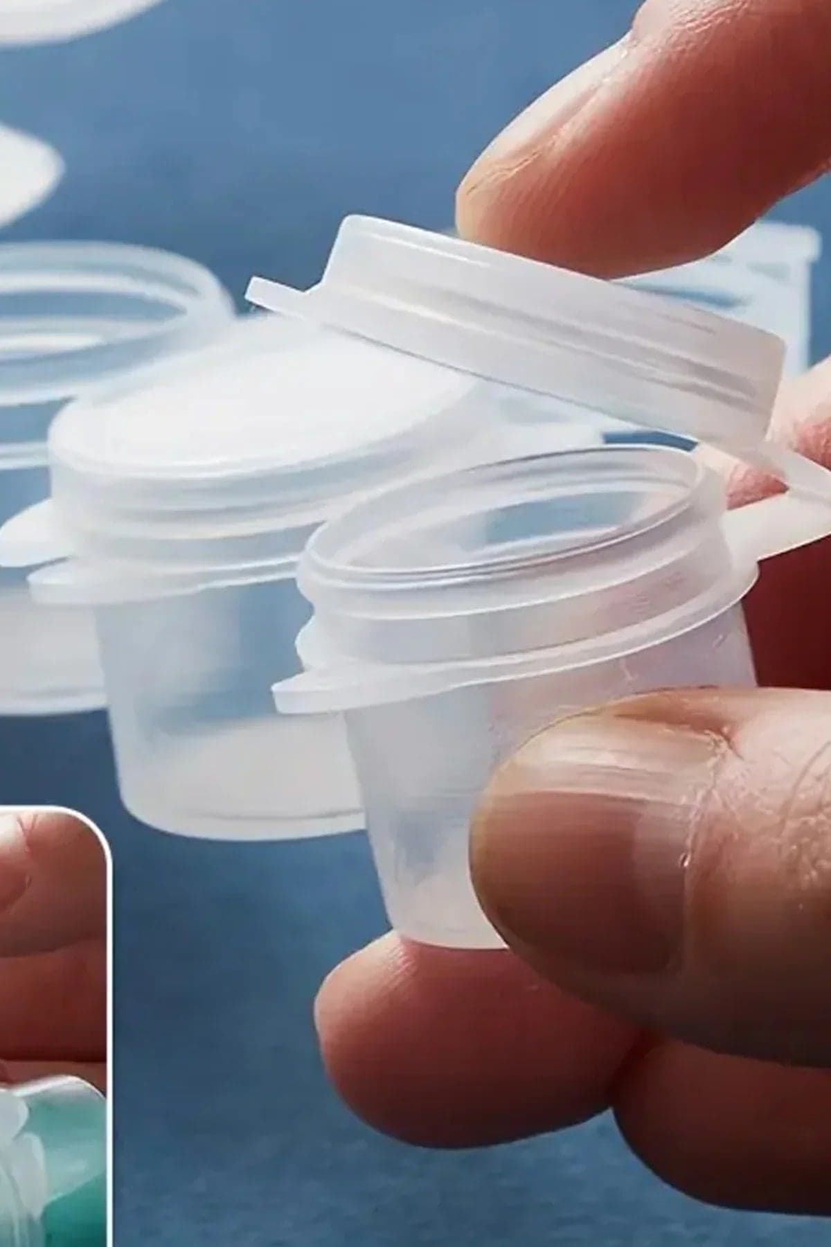 Boş Boya Kutusu 10’lu Set – 3ml Şeffaf Kapaklı Küçük Boy Saklama Kabı | Yaz Sanat Etkinlikleri İçin İdeal - Detay