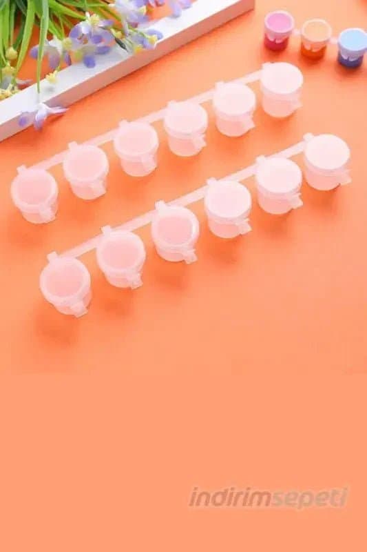 100’lü 3Ml 3cc 6 Şerit Boş Boya Kutusu Hafif Sızdırmaz Yumuşak Kapaklı Suluboya, Akrilik ve Guaj Boya Depola için ideal - 2