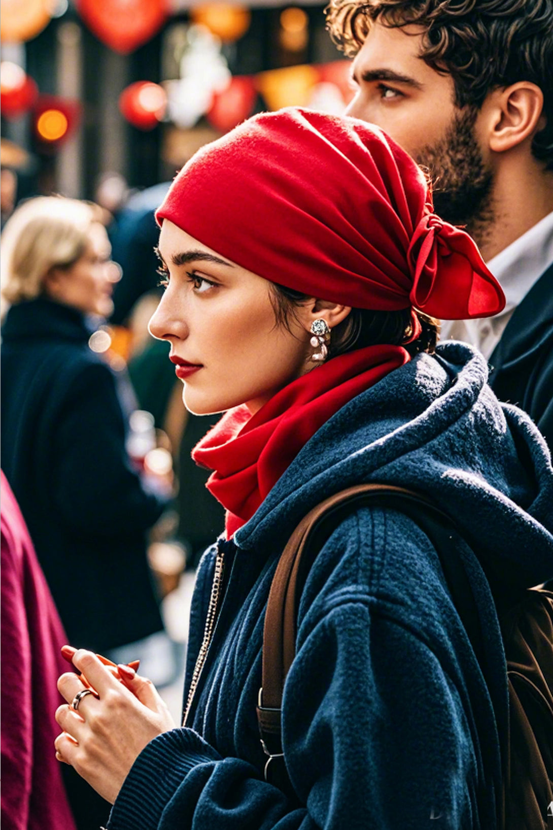 Kırmızı %100 Pamuklu Kumaş Fular Bandana 23 Nisan 29 Ekim 19 Mayıs