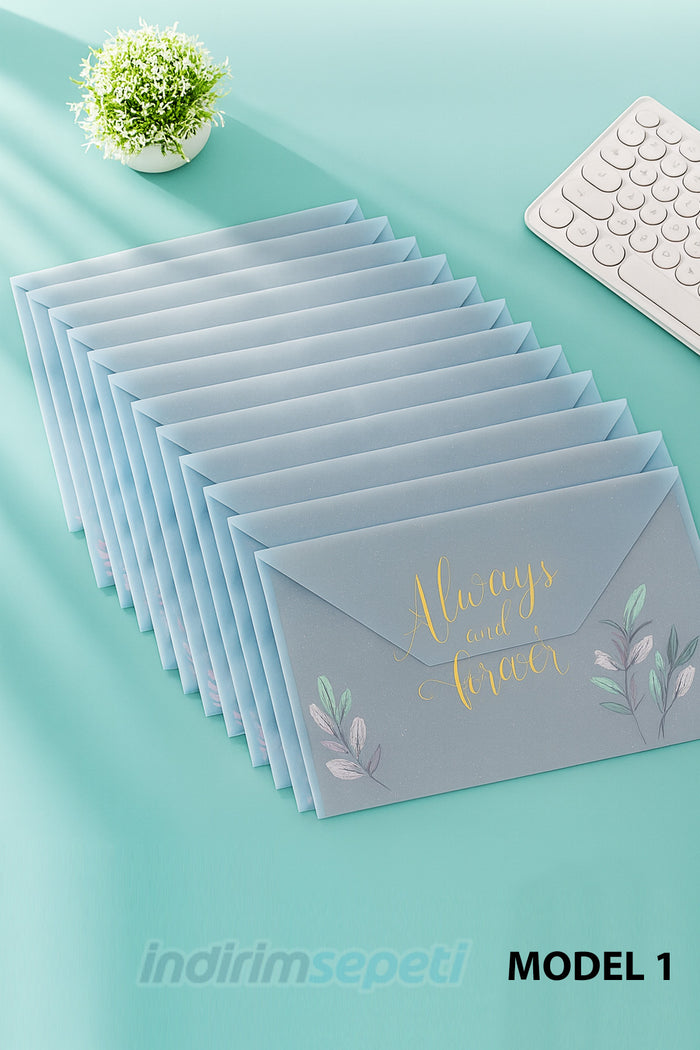 A4 Dosya Çantası – Morandi Renkli Şeffaf Plastik Çıtçıtlı Evrak Dosyası ve Bilgi Çantası Always & Forever Model 1