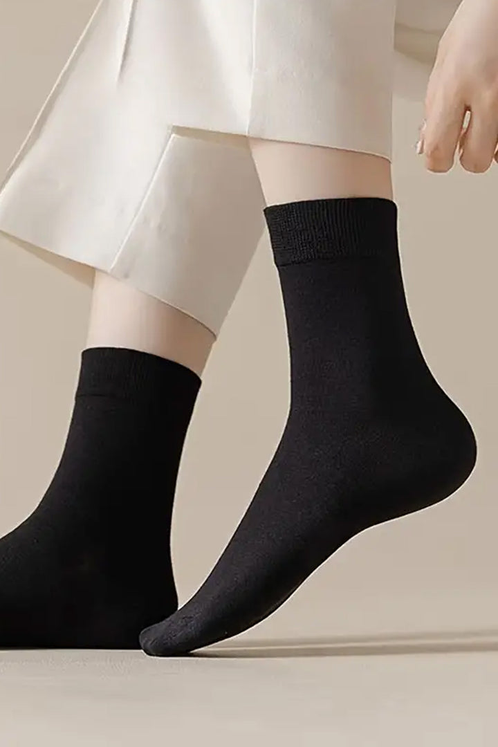 12 Çift Erkek Siyah 4 Mevsim Çorap, Cotton, Ter Emici, Koku Önleyici, İş Çorap Siyah - Indirimsepeti