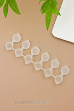 Boya Kabı 3 ML Boş Plastik Boya Kutu  6'lı Şerit Sanat ve El İşi Malzemesi 1 Adet