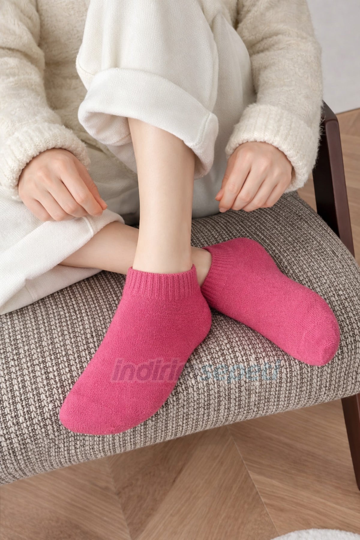 Kadın Yünlü Patik Çorap 36–38 | %100 Doğal Yün, Kışlık,Kaymaz Rahat Hediyelik, Türkiye Üretimi Pembe - indirimsepeti