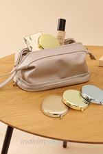 Makyaj Aynası Yuvarlak Çift Taraflı Cep Tipi Çanta İçi Taşınabilir Rose Ayna Hediyelik Promosyon Katlanabilir