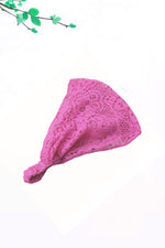 Dantelli Saç Bandı Bandanası Bahar ve Yaz Boho Stili, Lastikli Esnek Plaj ve Seyahat Pembe - Indirimsepeti