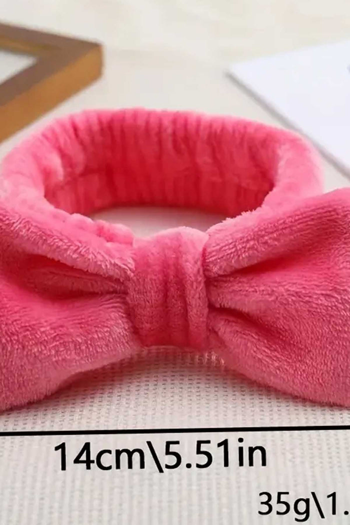 Polar Yüz ve Saç Bandı Makyaj Kafa Bandı Yıkama Spa Kafa Bandı Fiyonklu Fuşya - Indirimsepeti