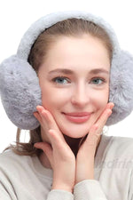 Trend Peluş Kulaklık Katlanır Model Soğuk Koruyucu Peluş Kalın Kışlık Soft Kulaklık Gri - Indirimsepeti