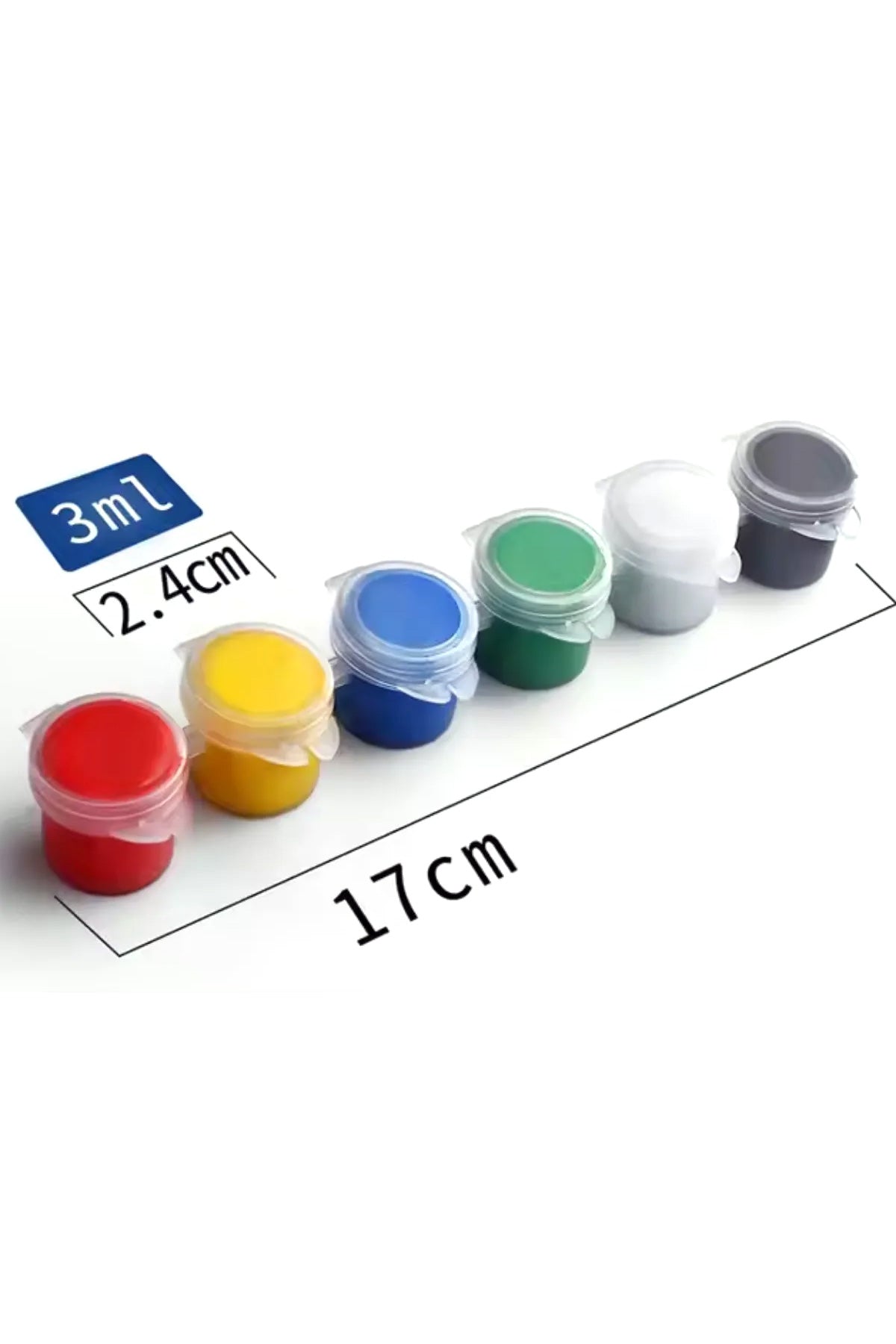 3ml Akrilik Boya 6 Renkli Mini Boy Tüp Dolu | Okul ve Yaz Kampı Boyama Seti - Indirimsepeti