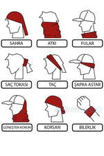 Gangster Desenli Baff Boyunluk – Çok Amaçlı Maske, Bandana ve Boyunluk | Unisex Outdoor & Street Style - indirimsepeti