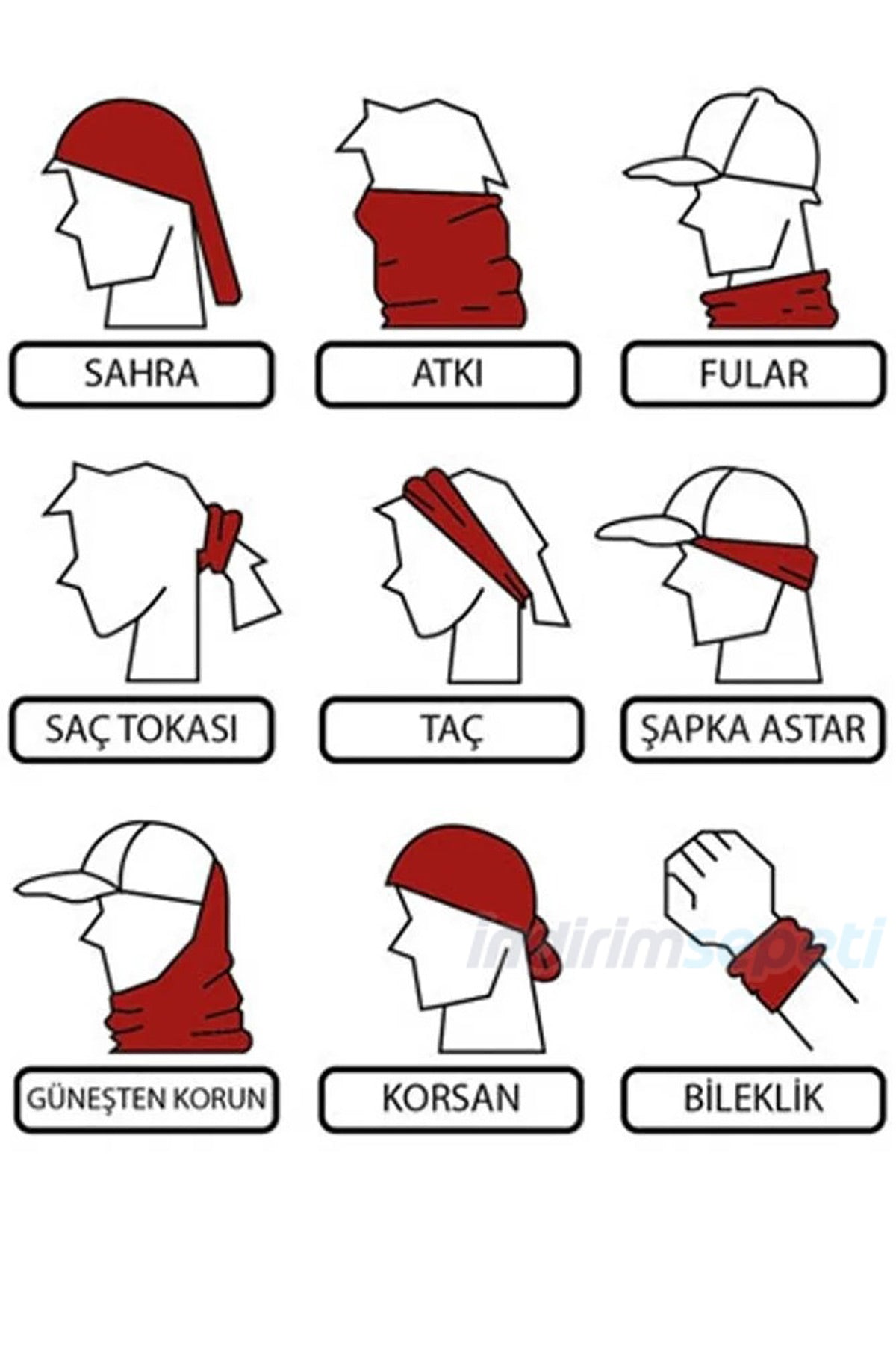 Gangster Desenli Baff Boyunluk – Çok Amaçlı Maske, Bandana ve Boyunluk | Unisex Outdoor & Street Style - indirimsepeti