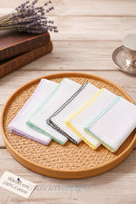 Pamuklu Renkli Oyalı Tülbent 5’li Set | 90x90 cm Kare, Karışık Renk Yumuşak Dokulu