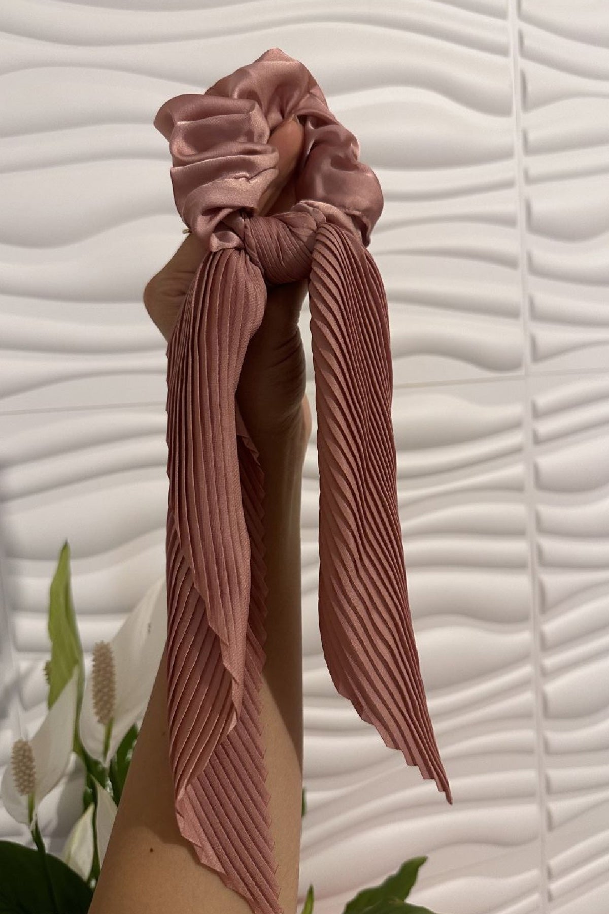 Simit Toka Piliseli Lastikli Saten Fular Saç Aksesuar Karışık Renk - Indirimsepeti