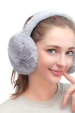 Trend Peluş Kulaklık Katlanır Model Soğuk Koruyucu Peluş Kalın Kışlık Soft Kulaklık Gri - Indirimsepeti