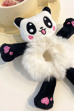 Peluş Sevimli Hayvan Figürlü 3d Boyutlu Saç Toka Lastikli Saç Aksesuar Kedi Civciv Panda inek kurbağa - indirimsepeti