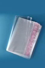 25 Adet 40*60 Cm Bantlı Yapışkanlı Şeffaf OPP Jelatin Poşet Çeyiz Poşeti ( 40x55+5)