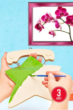 3 Adet Fırça, Akrilik Boya Fırçası, Yağlı Boya Fırcası, Guaj Boya Fırçası - Indirimsepeti