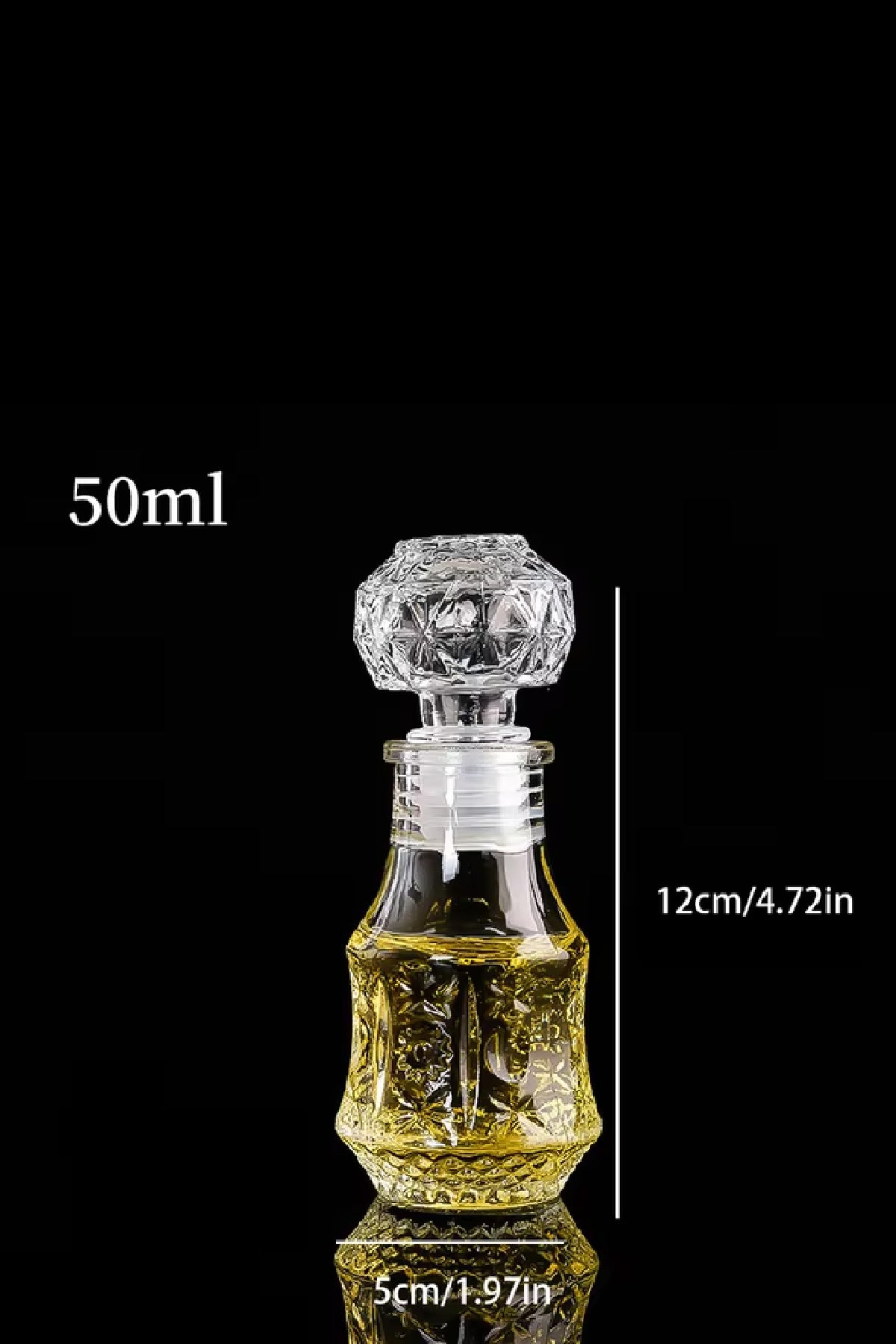 Şişe Cam Paşa Kapaklı Boş Kolonya Parfüm Şişesi 50 cc vidalı kapak Seyahat Hediyelik - indirimsepeti