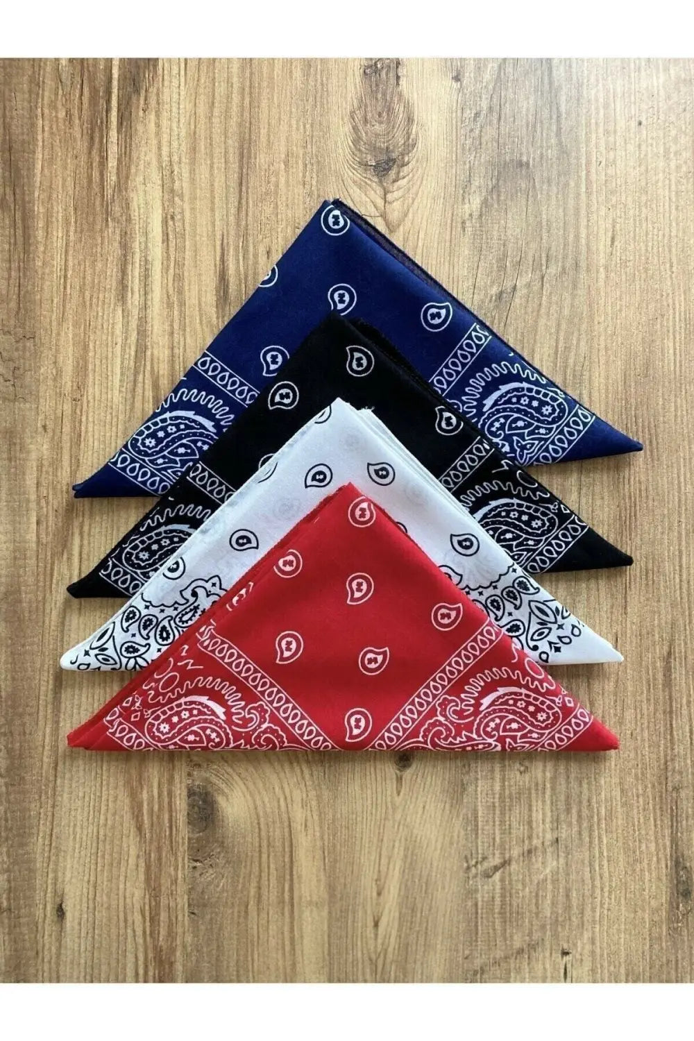 Etnik Desenli Bandana % 100 Pamuk4 Adet