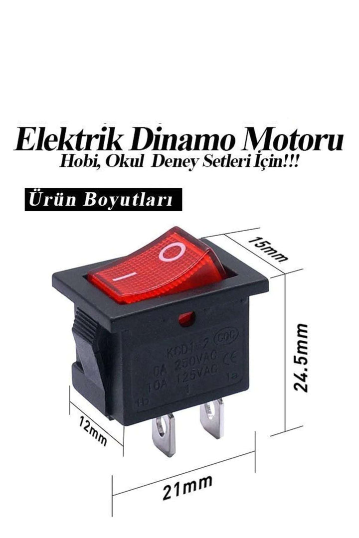 Mini Anahtar Arapuar Çıtçıt Anahtar 10 Adet Elektrik Devresi Için Açma Kapama Düğmesi On / Off Kırmı - Indirimsepeti