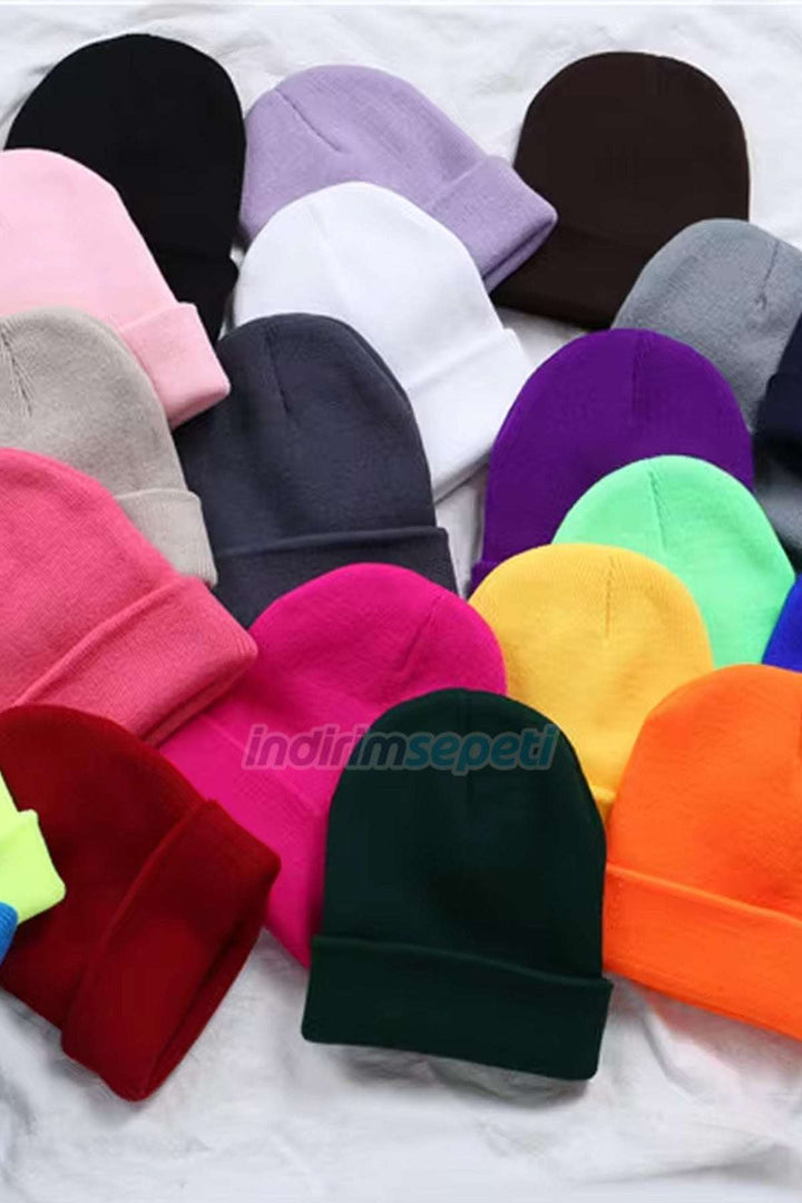Bere Triko Örme Bay Bayan Katlamalı Sonbahar Kış Basic Bebe Pembe