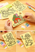 Kum Boyama A4 Kum Boyama Seti, Büyük Boy Kum Boyama Seti 1 Adet - Indirimsepeti