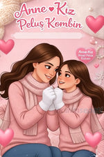 Anne Kız Peluş Eldiven Kombini – 2 Çift Beyaz Yumuşak Kışlık Eldiven | Sıcacık & Şık