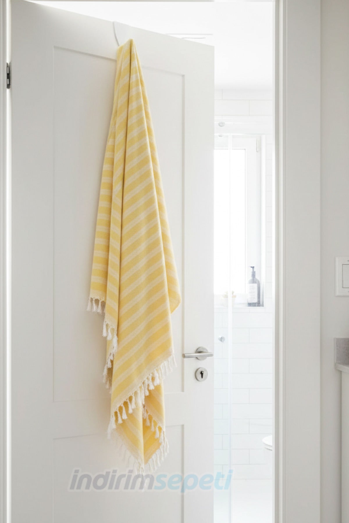 Peştamal Sarı Çizgili Banyo Peştamali Pamuklu Kumaş | Plaj, Havuz, Spa, Sauna, Spor, Seyahat Havlusu - indirimsepeti