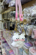 2'li Mıknatıslı Sevimli Tavşan Anahtarlık Çanta Aksesuar Çanta Charm Sevgili Arkadaş Çift Anahtarlık - Indirimsepeti