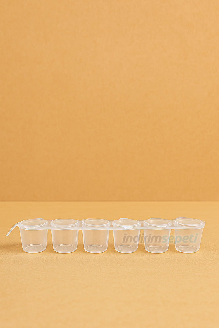 25 ml cc Kapasiteli Pratik Plastik Boya Kutusu – 6'lı Şerit 6x 20Ml 1 Adet - Indirimsepeti