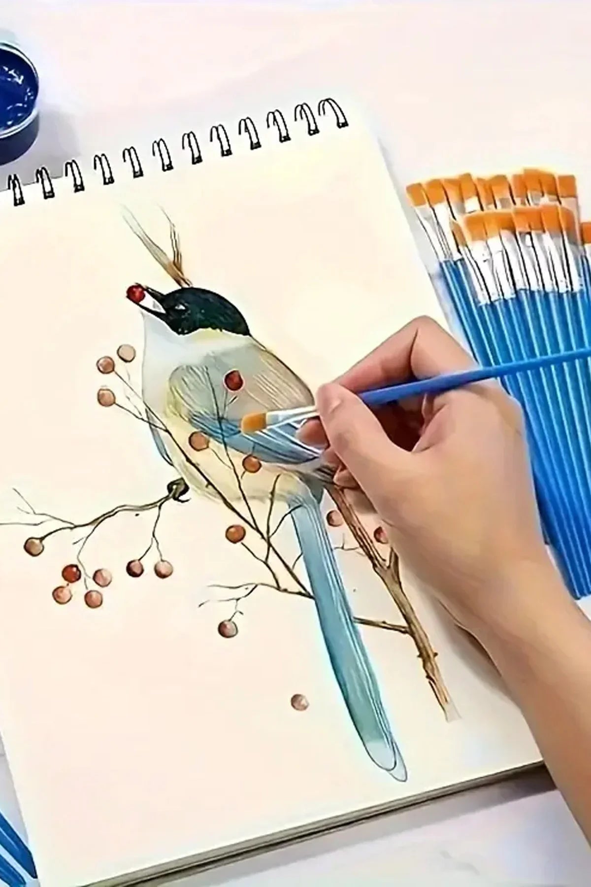 10’lu Düz Uçlu Boya Fırçası Seti – Akrilik, Guaj, Parmak, Sulu ve Yağlı Boya İçin Uygun - Indirimsepeti