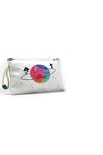 Kalem Kutusu Satürn Kızı Yıkanabilir Fermuarlı Tek Gözlü Bez Kalemlik Cüzdan Makyaj Çantası - Indirimsepeti