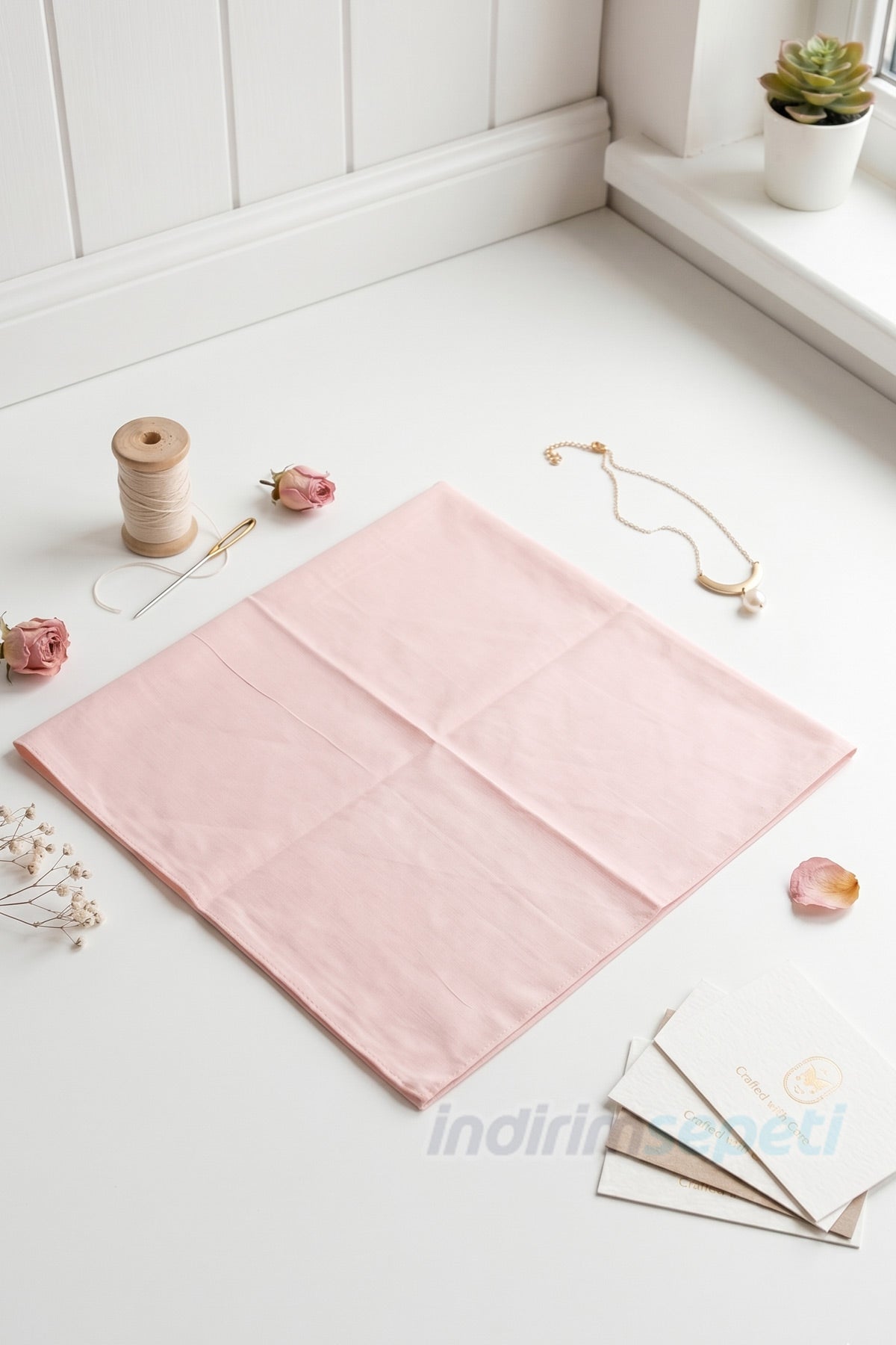 Bebe Pembe Pamuklu Bandana 54x58 cm – Fular– Yazlık İnce Pamuklu Kumaş | Unisex Saç & Boyun Fular | Plaj, Gezi & Festival - indirimsepeti